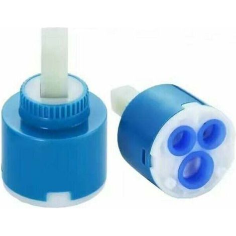 Keramikkartusche Für Mischbatterie, Wasserhahnkartusche, Keramikpatrone Für Badezimmer- Oder Küchenmischer (blau, 2 Stück, 40 Mm) Lo-ron