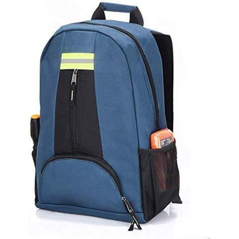 Werkzeugrucksack 46x30x16 Cm, Wasserdichtes 1680d Oxford-gewebe, Mehrfachtaschen-organizer Für Elektriker, Reflektierende Streifen