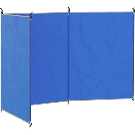 Camping-windschutz, Strandwindschutz Mit Tragetasche, 450 X 150 Cm, Blau