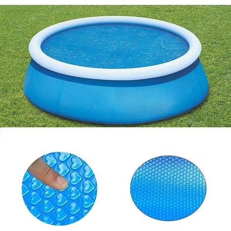 180 Cm Runde Solarabdeckung Für Pool, Blaue Solare Isolierfolie Als Wärmeschutz Für Den Pool, Uv-schützende Solarabdeckung Mit Luftblasen Für Runde Aufstellpools