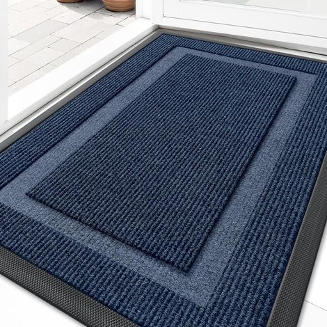 Blaue Fußmatte 43,3 X 75 Cm (1 Stück) Wasserdichte Fußmatte, Ganzjährig Einsetzbar, Farbbeständig, Leicht Zu Reinigen, Für Terrasse/vorbau
