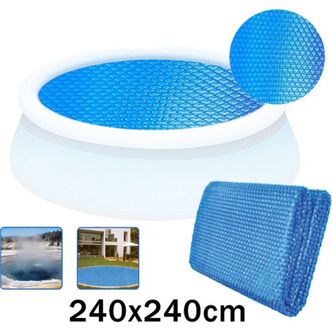 Runde Luftpolsterfolie 240 Cm Für Pool - Blau