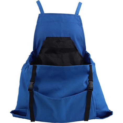 Gartenschürze Für Draußen, Blau, 50-60 Cm, 1 Stück – Ernteschürze Und Gartentasche, Rucksack-stil, Werkzeugschürze, Erntesack