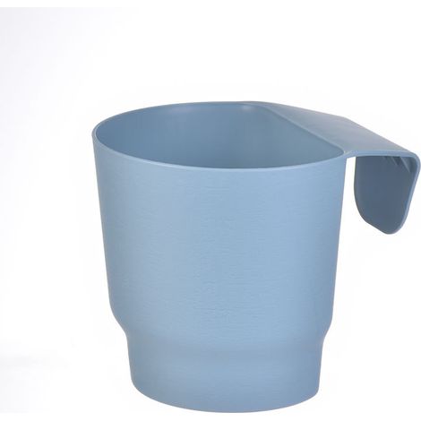 Hängender Blumentopf Für Balkongeländer, Kleiner Blauer Kunststoff-blumentopf, Geeignet Für Die Dekoration Im Außengarten, 1 Stück