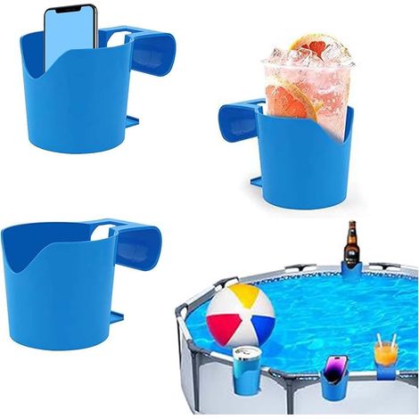 Pool-getränkehalter, 3 Stück Pool-zubehör Aus Kunststoff, Abnehmbarer Getränkehalter Für Getränke, Mobiltelefone Und Schlüssel