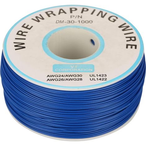 200m Rolle Elektrisches Kabel 0,25mm 30awg 80°c Pvc-isoliertes Testkabel, Einadriger Verzinnter Kupferdraht Zum Wickeln, Blau
