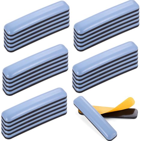 25 Stück Möbelgleiter Aus Teflon Ptfe Mit Kleber, Rechteckige Gleiter Für Stühle, Sessel Und Sofas, Bodenschutz (16 X 75 Mm)