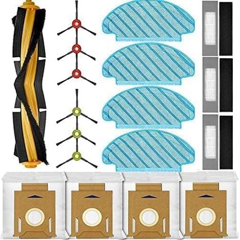 18-teiliges Ersatzteil-set Kompatibel Mit Ecovacs Deebot Ozmo T8, T8+, T8 Aivi, T8max, N8+, N8 Pro, N8 Pro+, T9+ Enthält 1 Hauptbürste, 6 Seitenbürsten, 3 Filter, 4 Wischmopps Und 4 Staubbeutel