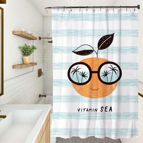 Schimmelresistenter Duschvorhang, 180 X 180 Cm, Maschinenwaschbar, Beschwert, Schnelltrocknend, Mit Haken, Wasserdicht, Waschbarer Duschvorhang, Enthält Vitamin M.