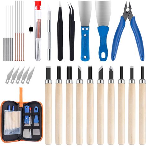 Multifunktions-werkzeugset, 23-teiliges 3d-reinigungswerkzeug Für Druckerdüsen Und Entferner-kit, Enthält Spachtelmesser, Metallbürste, Bündig Schneidenden Seitenschneider, Schabemesser Und Diamantfei