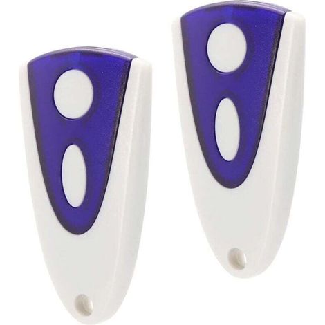 2 Stück Garagentor-fernbedienung Für Novoferm, 433,92 Mhz, 2 Kanäle, Garagentor-fernbedienung Für Novotron 502/504/512/514 (mit 2 Zusätzlichen Batterien) - Weiß Und Blau