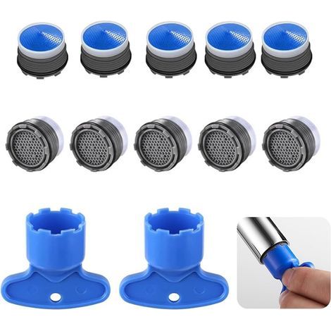 Wasserhahn-luftmischer M18.5 (10er-pack), Kunststoff Mit Schlüsseln, Wassersparend Für Küche Und Bad.