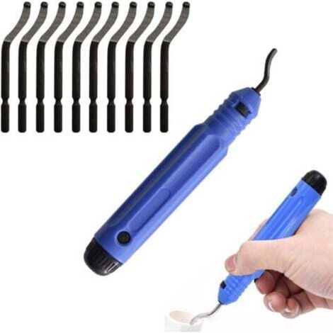 Entgratwerkzeug-set Für Metall, Entgratmesser-set Mit Rutschfestem Griff, Inklusive 10 Rotierender Entgratklingen Aus Hochgeschwindigkeitsstahl.