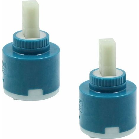 2er-pack Warm- Und Kaltwasserhahnspulen - 40 Mm - Keramikkartusche Für Küchen- Oder Badezimmermischer - Liaiki