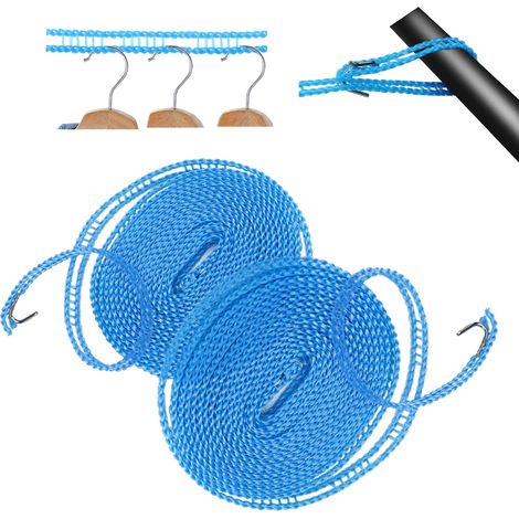 Blaues Wäscheseil, Je 8 Meter, 2er-pack, Zum Trocknen Von Kleidung, Decken Und Anderen Artikeln, Ideal Für Outdoor-reisen.