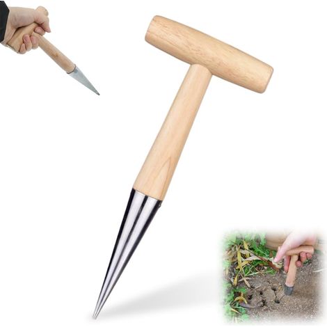 Gartenwerkzeug Für Zwiebelpflanzer, Braun, 1 Manueller Zwiebelpflanzer, Werkzeug Zum Pflanzen Von Zwiebeln