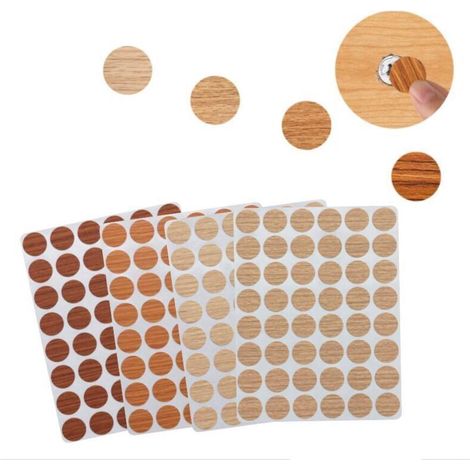 192 Stück 15mm Schraubenabdeckungen, Selbstklebende Holzoptik-pvc-abdeckungen Für Möbelschrauben, Wandlochabdeckungen, Aufkleber Für Schraublöcher