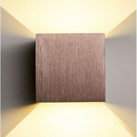 1 Stück Wandleuchte 12w, Led Außen-/innenwandleuchte, Wasserdichte Innenwandleuchte Ip65 (braun, Licht)