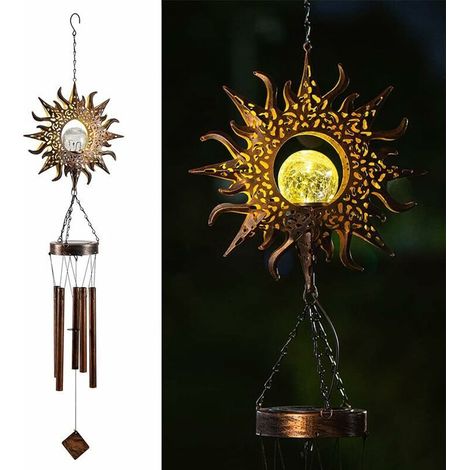 Solares Led-windspiel, Hängendes Windspiel, Wasserdichte Leuchte Für Den Garten, Sonnig
