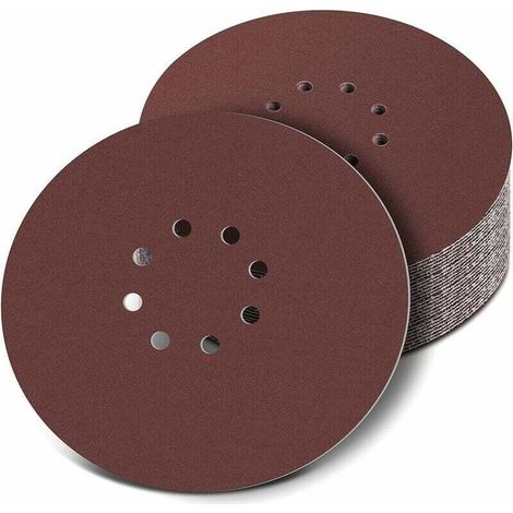 Schleifscheiben Für Exzenterschleifer 225mm, 30er Pack Mit 8 Löchern, Körnung 120/240 Für Holz, Metall Und Glas, Klettverschluss
