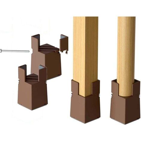 4er-set Verstellbare Betthöher (22–42 Mm) – Möbelfüße Für Stühle, Tische Und Sofas – Braun