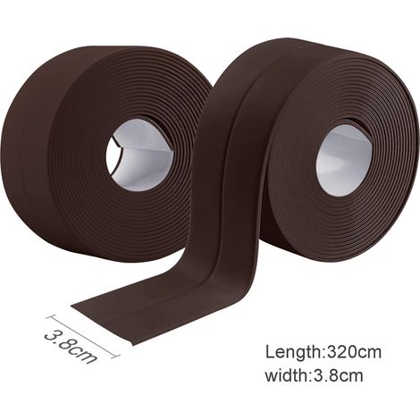 2er-set Selbstklebende, Wasserdichte Dichtungsrollen – Pvc 3,8 Cm X 3,2 M – Feuchtigkeitsbeständig Für Bad Und Küche