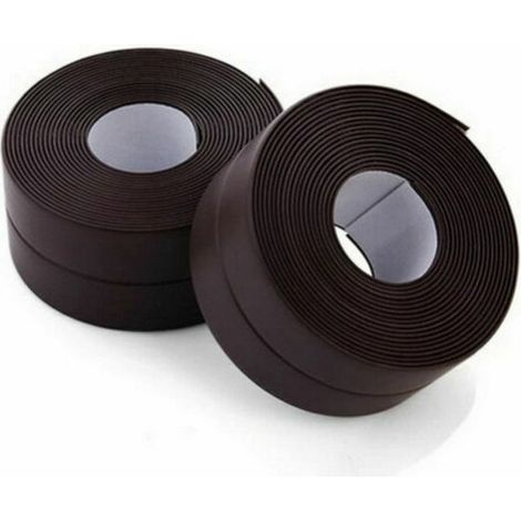 Dichtungsrolle, 2 Rollen Selbstklebendes Wasserdichtes Dichtband, Pvc-klebeband Zur Wandabdichtung, Dusche, Toilette, Küche, Badezimmer (braun)