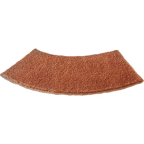 Gebogenes Badematte, Duschmatte, Dicke Toilettenmatte, Umweltfreundliche Badematte, Rutschfeste Badezimmermatte, Braun