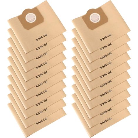 Staubsaugerbeutel, 20er-pack Gerade Staubsaugerbeutel, Papierfilterbeutel, Für Karcher 6.959-130.0 Wd3/wd3p/mv3/a2204/a2204/a2534/se 4001/se 4002