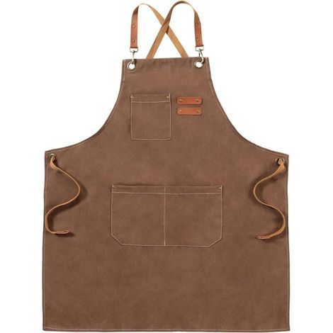 Marron Schürzen Aus Segeltuch, Arbeitsschürzen Für Männer Und Frauen, Kochschürzen, Schürze Für Kellner, Küche, Kochen, Künstler, Maler