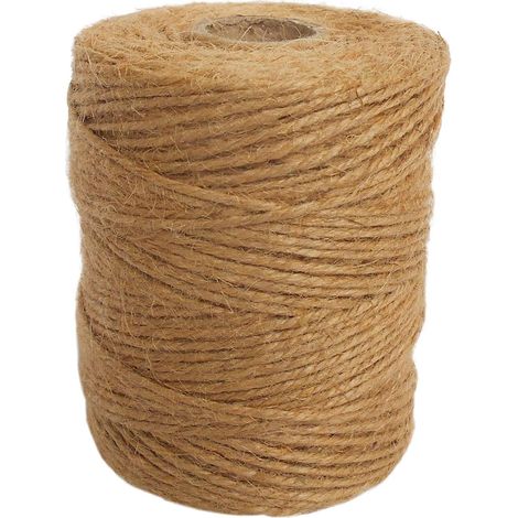 Ficde Jute 333 Fuß, Perfekt Für Gartendekoration, Floristik, Basteln Und Verpacken 333 Ft 3-lagig 3 Mm - Packung Mit 1 Braun