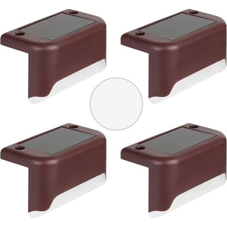 Solarleuchten Mit Erdspieß Für Den Garten, 4-teiliges Set, Solarbetriebene Led-treppenlichter, Außenbeleuchtung Für Garten, Zaun Und Landschaft, Wandleuchten Für Wege, Terrasse, Gehweg, Rasen Und Gart