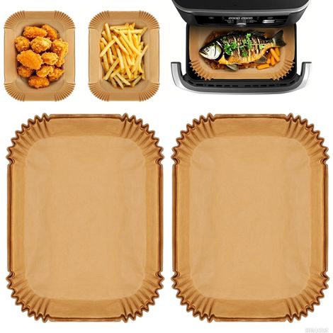 120 Blatt Backpapier Für Heißluftfritteusen, Geeignet Für Cosori 8,5l Heißluftfritteuse, Kompatibel Mit Cosori Caf-r901-aeu Und Cookwise 9l Zubehör
