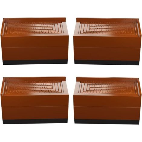 Satz Von 4 Quadratischen Möbelfüßen, 7,5/15 Cm – Robuster, Rutschfester Kunststoff – Für Betten, Tische, Sofas – Verstellbar Und Stabil