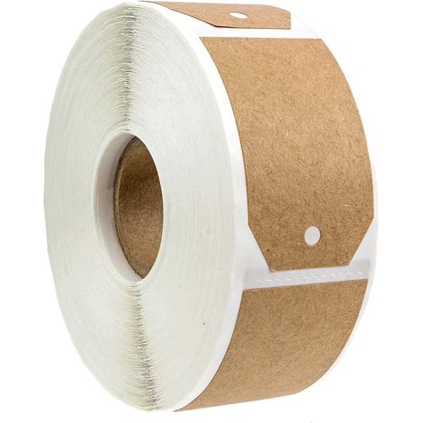 1 Packung Geschenkanhänger Aus Natürlichem Braunem Kraftpapier / 300 Etiketten Pro Rolle