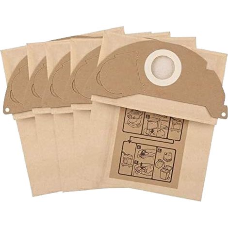10/5 Stück Papierstaubsaugerbeutel Für Karcher Wd2 Wd2250 A2004 A2054 Mv2 Ersatz-staubsaugerbeutel Für Kärcher 6.904-322.0 (farbe: 5 Stück)