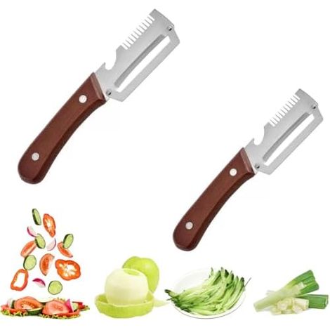 Set Aus 2 Multifunktionalen 3-in-1-schälern Und Flaschenöffner Für Obst, Gemüse, Gurken Und Kartoffeln
