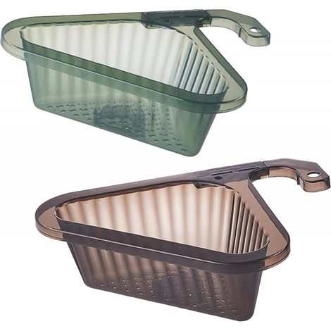 Set Aus 2 Dreieckigen Abtropfkörben Für Küchenspülen, 20,5 X 25 X 8 Cm, Gemüsekörbe