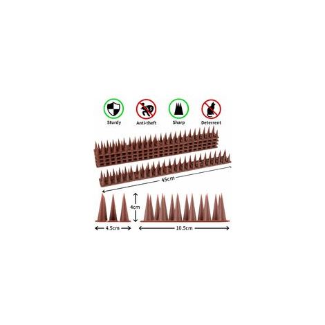 5,4 Meter Taubenabwehr Für Den Balkon, Vogelabwehr, Abwehrspitzen Gegen Vögel Und Katzen, Zaunspitzen, Repellent-spikes Zum Schutz Des Gartens Vor Vögeln - 12er Pack