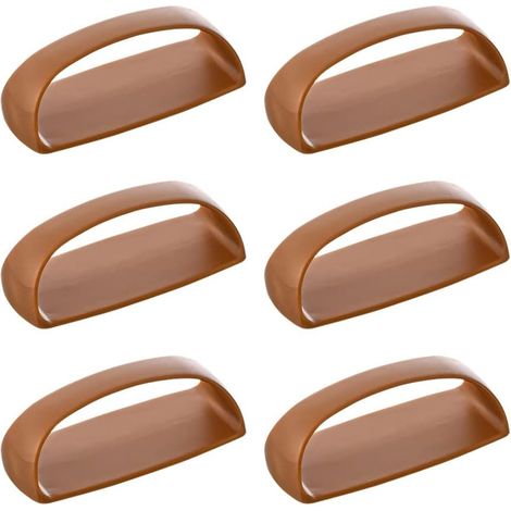 Set Aus 6 Selbstklebenden Griffen Für Schränke, Sofort Einsatzbereit, Ohne Bohren, Für Schubladen Und Schiebetüren, Fenster Und Schränke (braun)