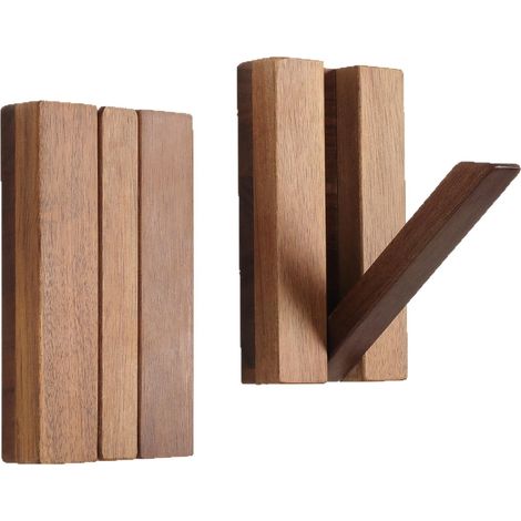 Braune Haken, 2 X 5,5 X 3,1 Zoll, Japanische Wandhaken Ohne Bohren Für Eingangsbereiche Und Haustüren.