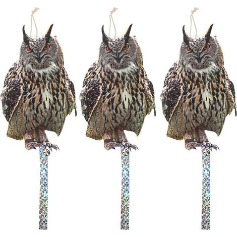 3er-set Reflektierende Vogelabwehr Mit Eulen-glocken – Wirksame Abschreckung Für Tauben Und Andere Vögel