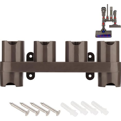 Wandhalterung Für Kabellosen Dyson V15 V7 V8 V10 V11 Sv10 Sv11 Staubsauger, Ladestation, Organizer, Bürsten, Aufbewahrungsaccessoire (6 Aufbewahrungsfächer)