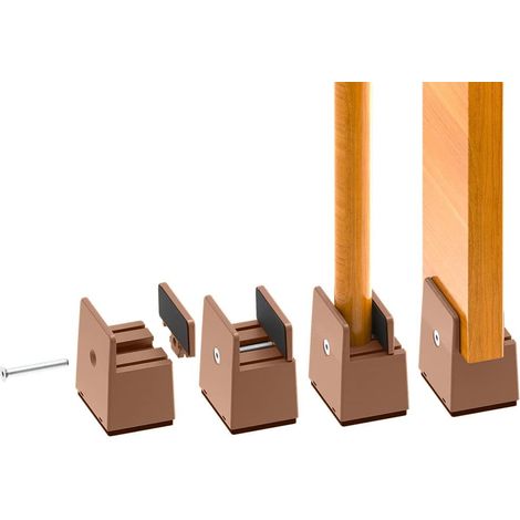 Verstellbare Bettfuß-erhöhung Um 5 Cm, Robust, Für Bettfüße Mit Einer Dicke Von 0 Bis 3,8 Cm, Zur Erhöhung Von Betten, Sofas, Schreibtischen Und Schränken, Belastbar Bis 2.000 Kg.