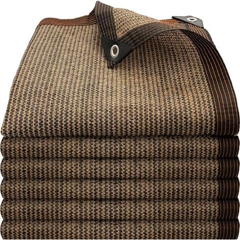 Sonnenschutznetz, 80% Uv-schutzgewebe, Schattierungsplane Für Gewächshäuser, Winddicht, Zur Abdeckung Von Pflanzen/gewächshaus/kleintierstall/garten/pergola/terrasse (braun, 5×6m)