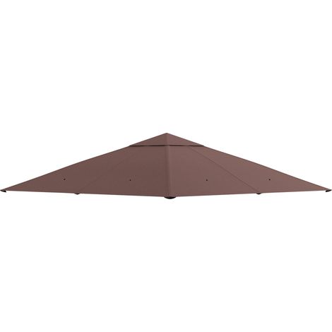 Ersatzdach Für Gartenpavillon, Polyester, 2,98 X 2,95 M, Farbe Kaffee