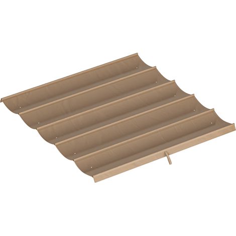 Ersatzdach Für Pergola 3 X 3 M, Einziehbar, Mit Wasserablauföffnungen, Wetterfest, Aus Polyester, 250 X 255 Cm, Braun