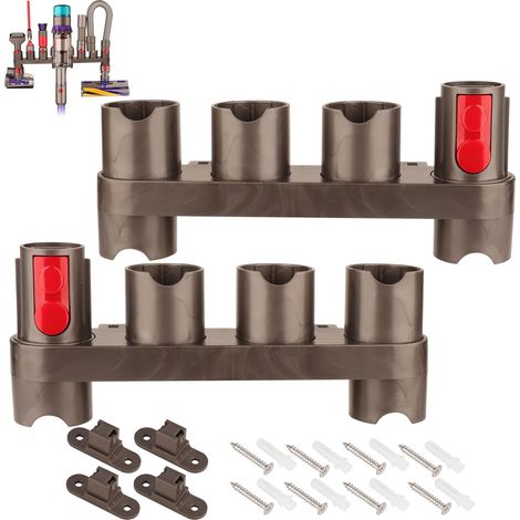 Ninthseason Halterung Zubehör Bürsten Werkzeuge Befestigung Organizer Wandhalterung Dockingstation Für Dyson Gen5 V15 V12 V7 V8 V10 V11 Sv10 Sv11 Kabellosen Staubsauger (2 Stück)