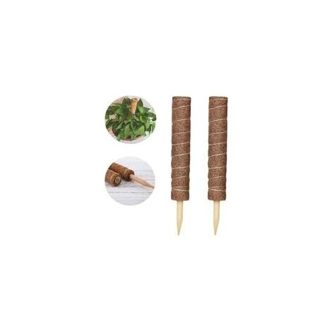 2 Stück Pflanzenstützen, Kokosstab, Kokospfahl, Kokosstock Für Haus Und Garten, Kletterpflanzen, Pflanzenstützverlängerung
