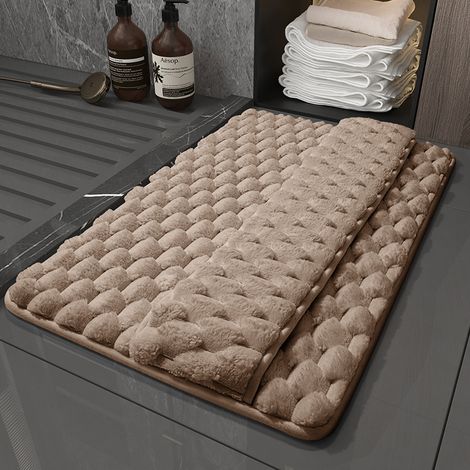 Braunes Badematten, 40x60cm, Saugfähige Badematte Für Zu Hause, Duschvorleger, Schnelltrocknend.